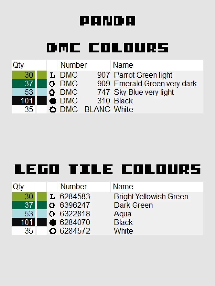Panda Pixel Art product image (4)