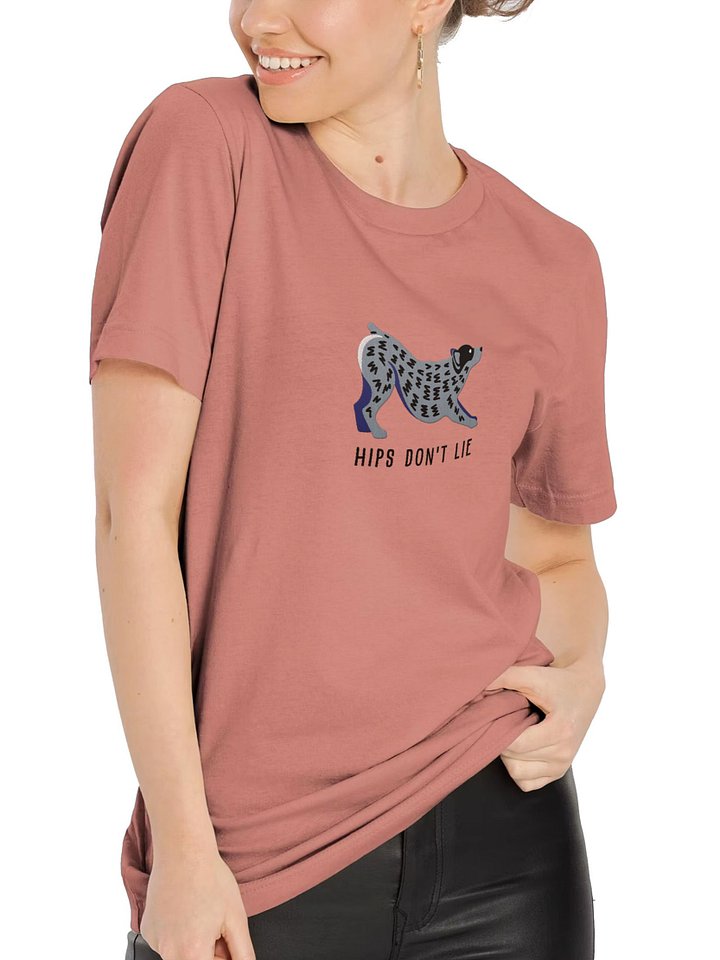 Hips Don't Lie T-Shirt(Embroidered) of an Australian Cattle Dog(Blue Heeler 2) product image (2)