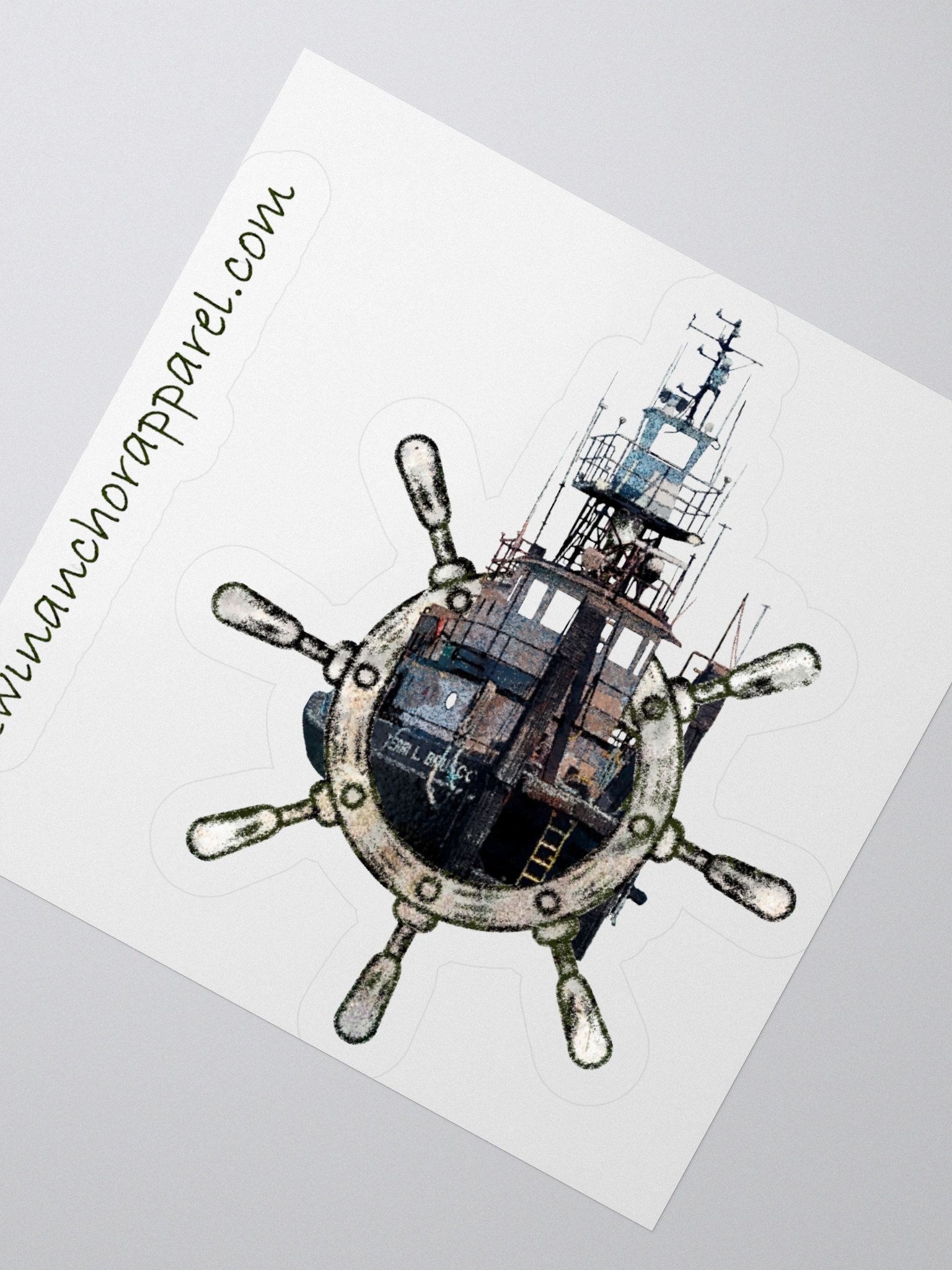 Ship Wheel Terri L. Brusco Kiss Cut Stickers product image (7)