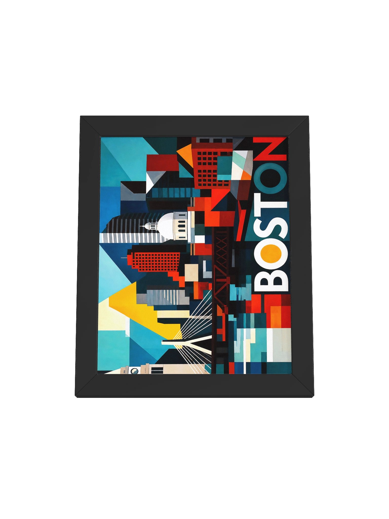 Abstract Boston Cityscape Framed Poster product image (4)