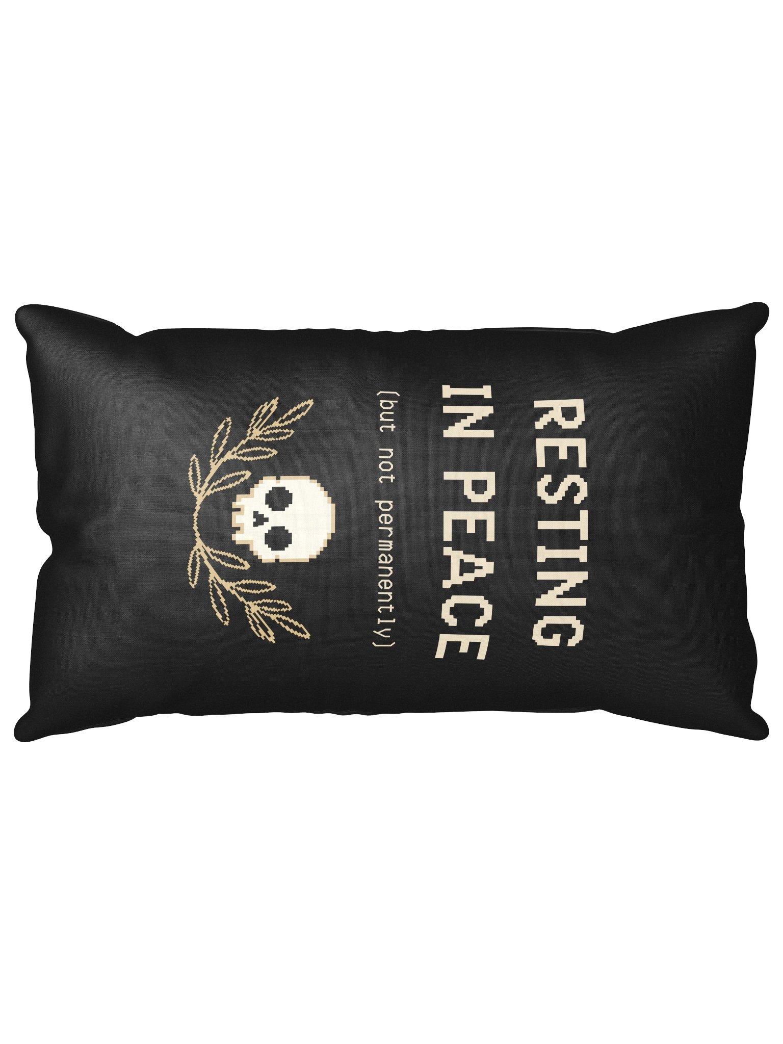 Resting in Peace Pillow | Gothic Chronic Illness & Spoonie Decor product image (6)