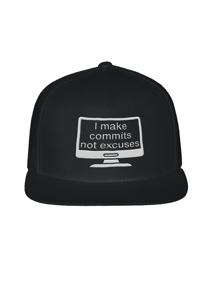 “I Make Commits, Not Excuses.” Snapback Hat – Dev Discipline Edition product image (1)