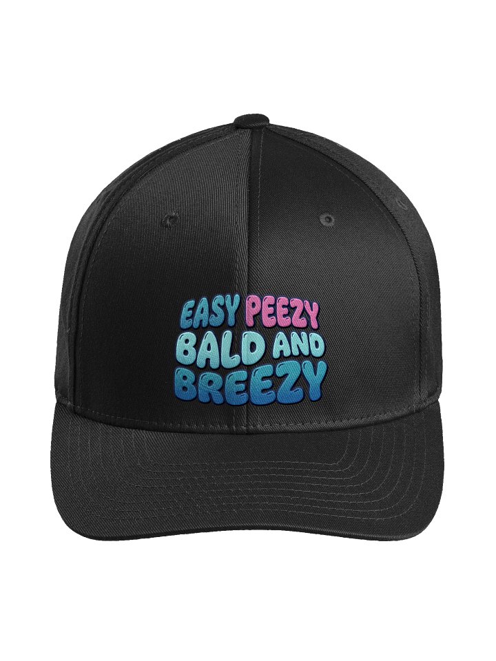 The "Easy Peezy Bald and Breezy" Premium Flexfit® Cap product image (2)