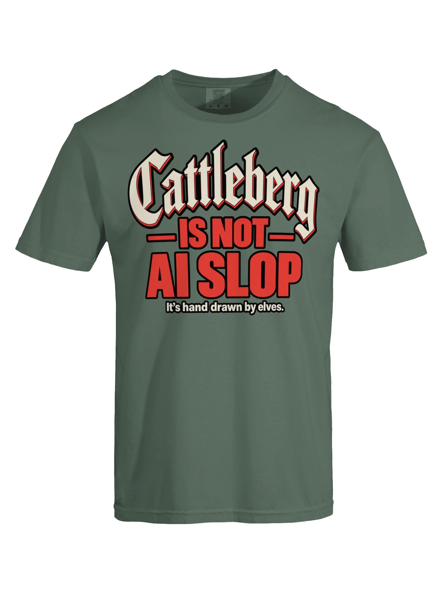 Cattleberg is not AI SLOP - Green product image (5)