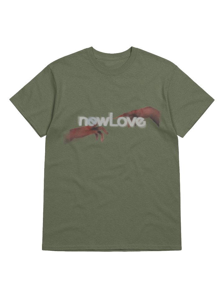 newLove "unbalanced" green tee product image (1)
