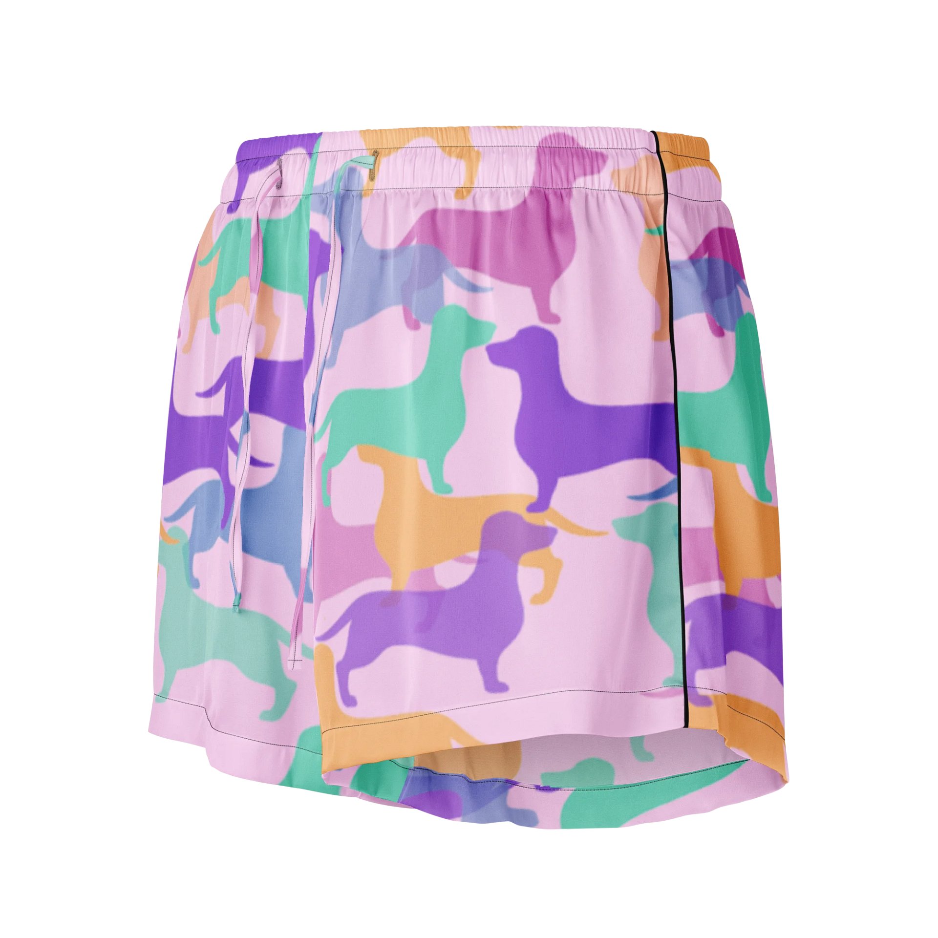 Pastel Dachshund Hughie Women's Pajama Shorts product image (1)