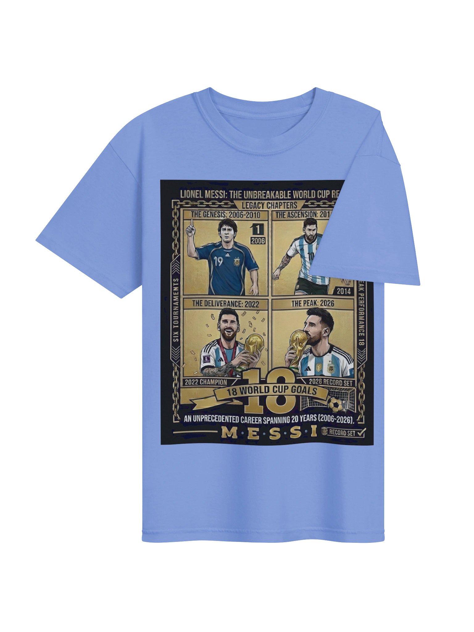 Messi 18 Goals T-Shirt - All Time World Cup Top Scorer Graphic Tee product image (45)