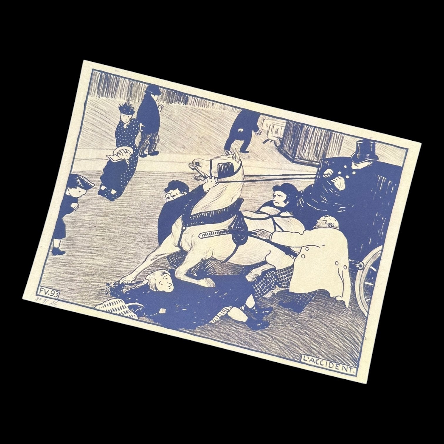 Felix Vallotton "L'accident" Vintage Equestrian Giclee Fine Art Print | 5x7 | The Ribbon Room product image (1)