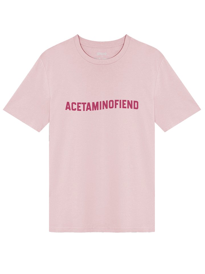 ACETAMINOFIEND pink cotton tee product image (9)