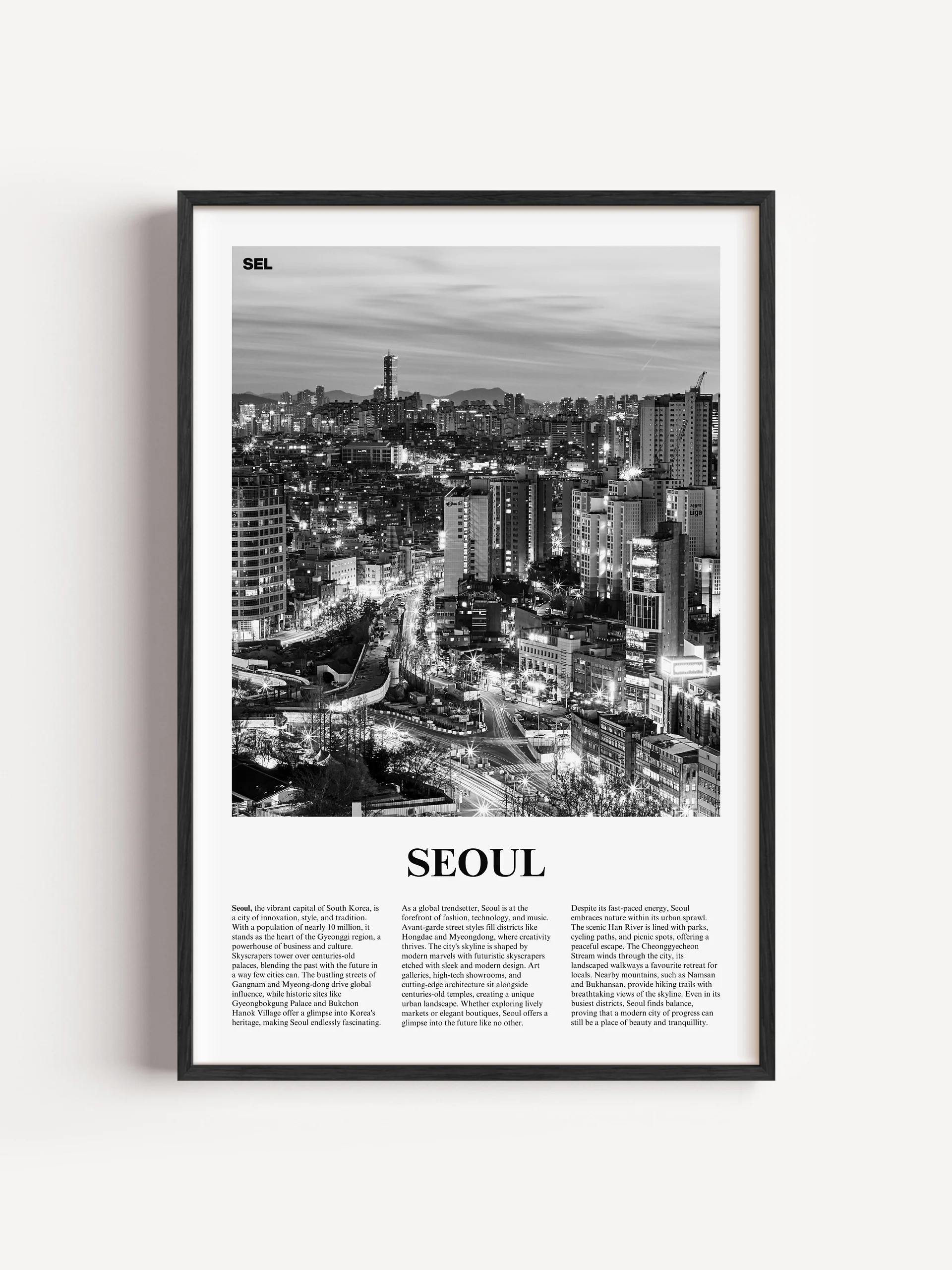 Seoul 02 Newspaper Poster | Framed product image (1)