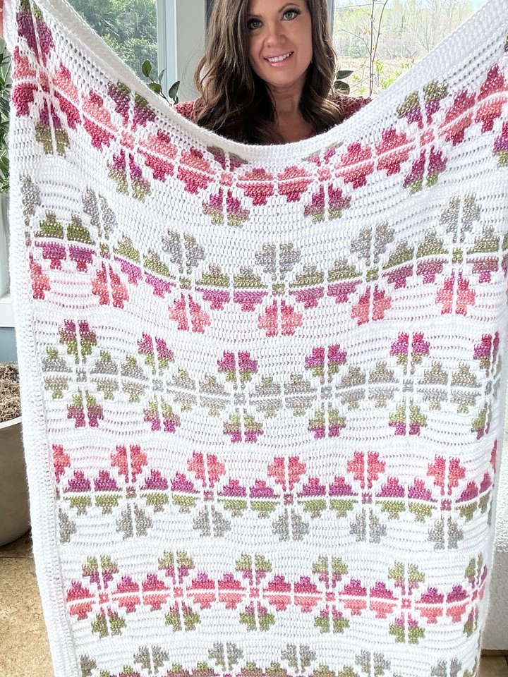 Cosmos Mosaic Blanket Crochet Pattern product image (1)
