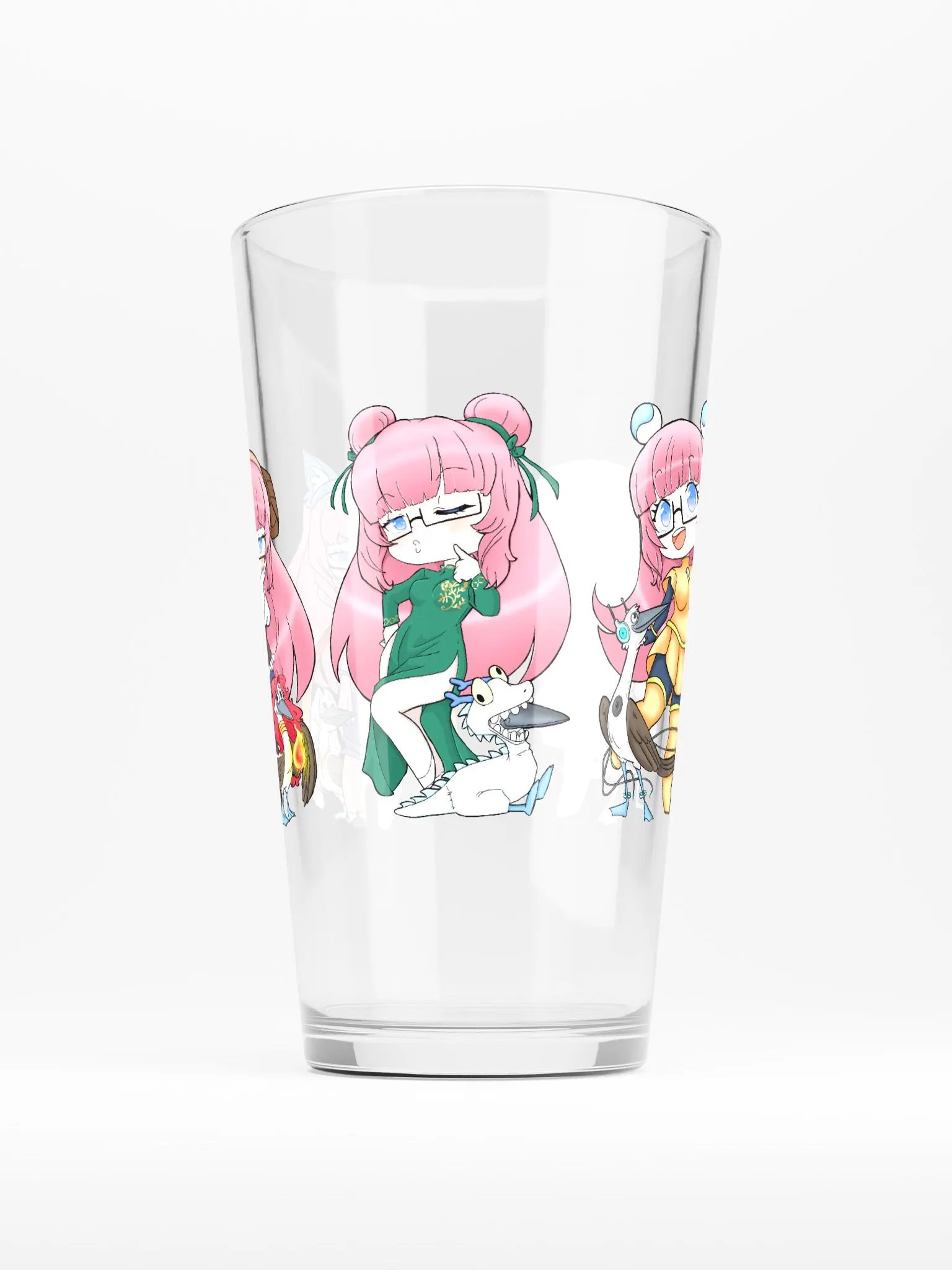 Squeaky's Brainrot Cosplay 16oz Pint Glass product image (1)