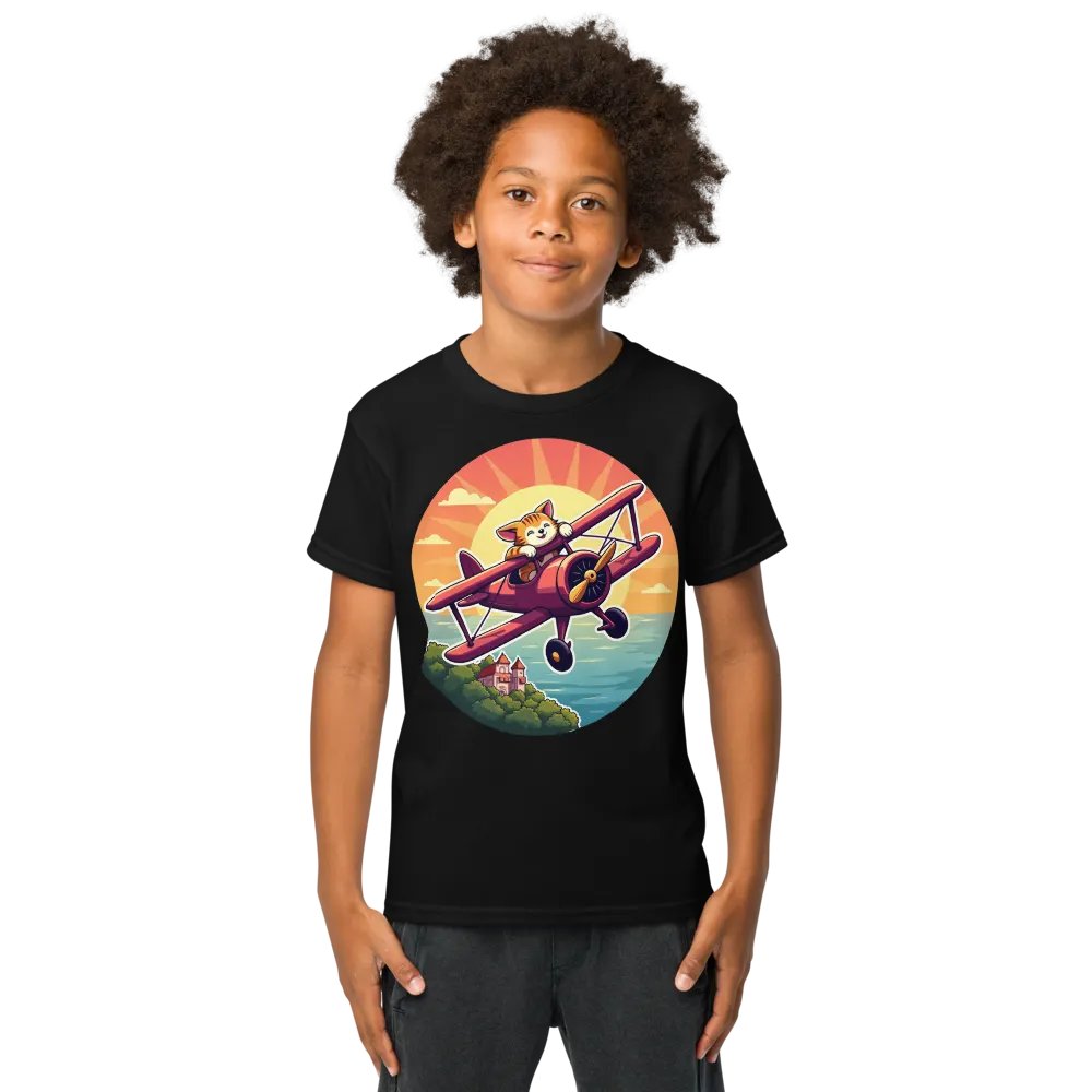 Whimsical Cat Adventure Youth Tee product image (10)