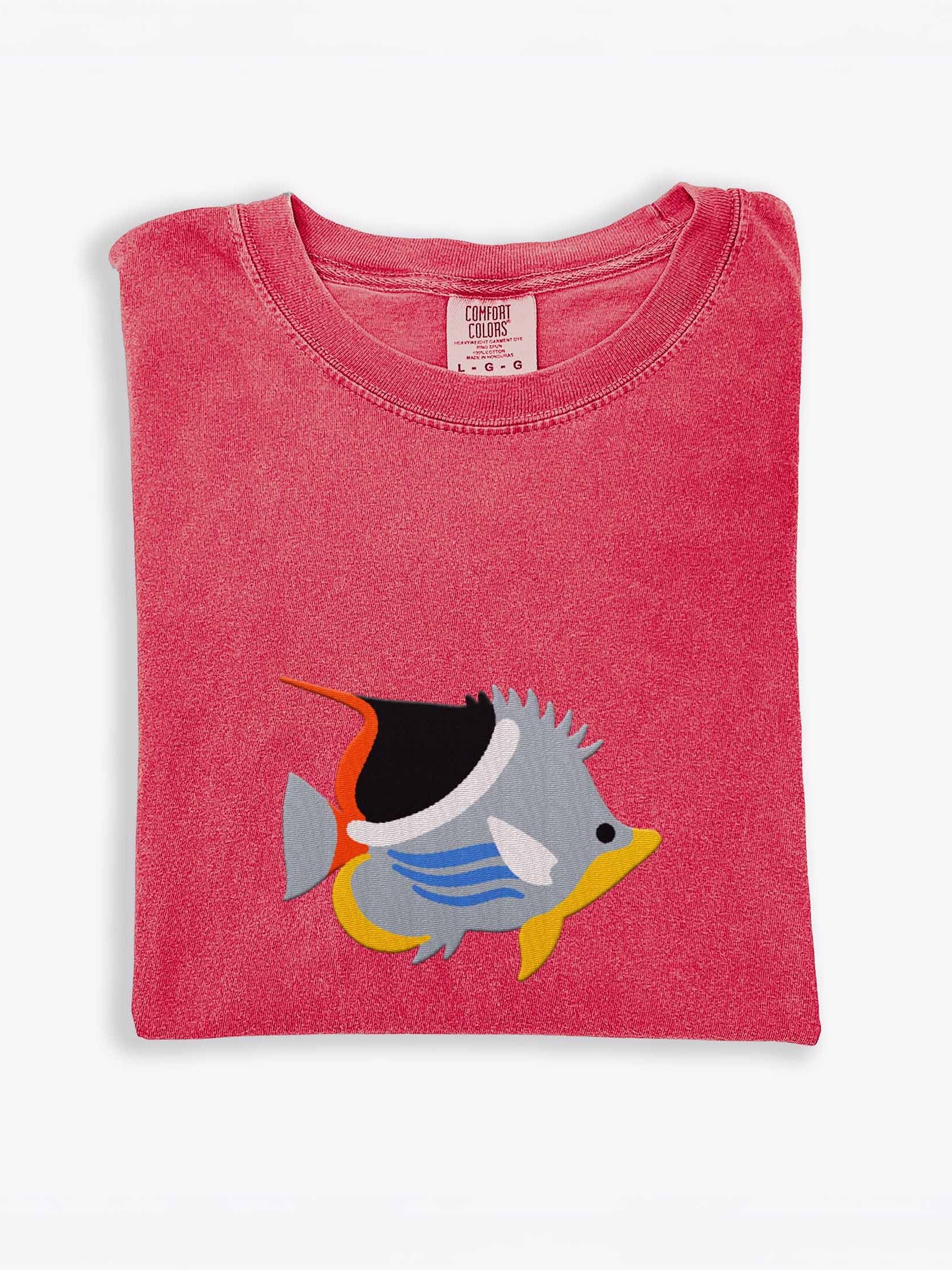 Saddleback Butterflyfish Premium T-Shirt (Embroidered) for Reef and Marine Aquarium Lovers product image (1)
