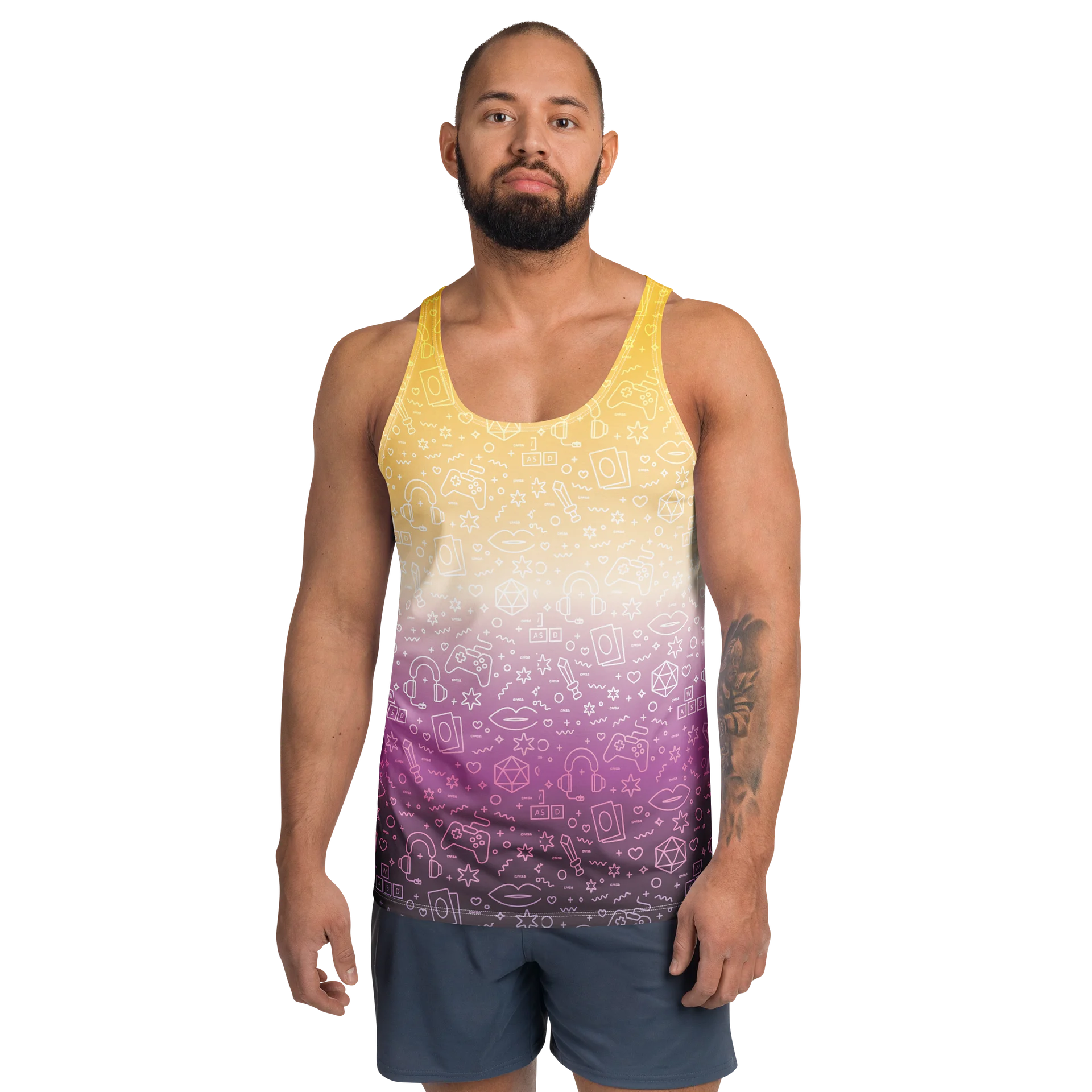 Nonbinary Tank 💛🤍💜🖤 product image (1)