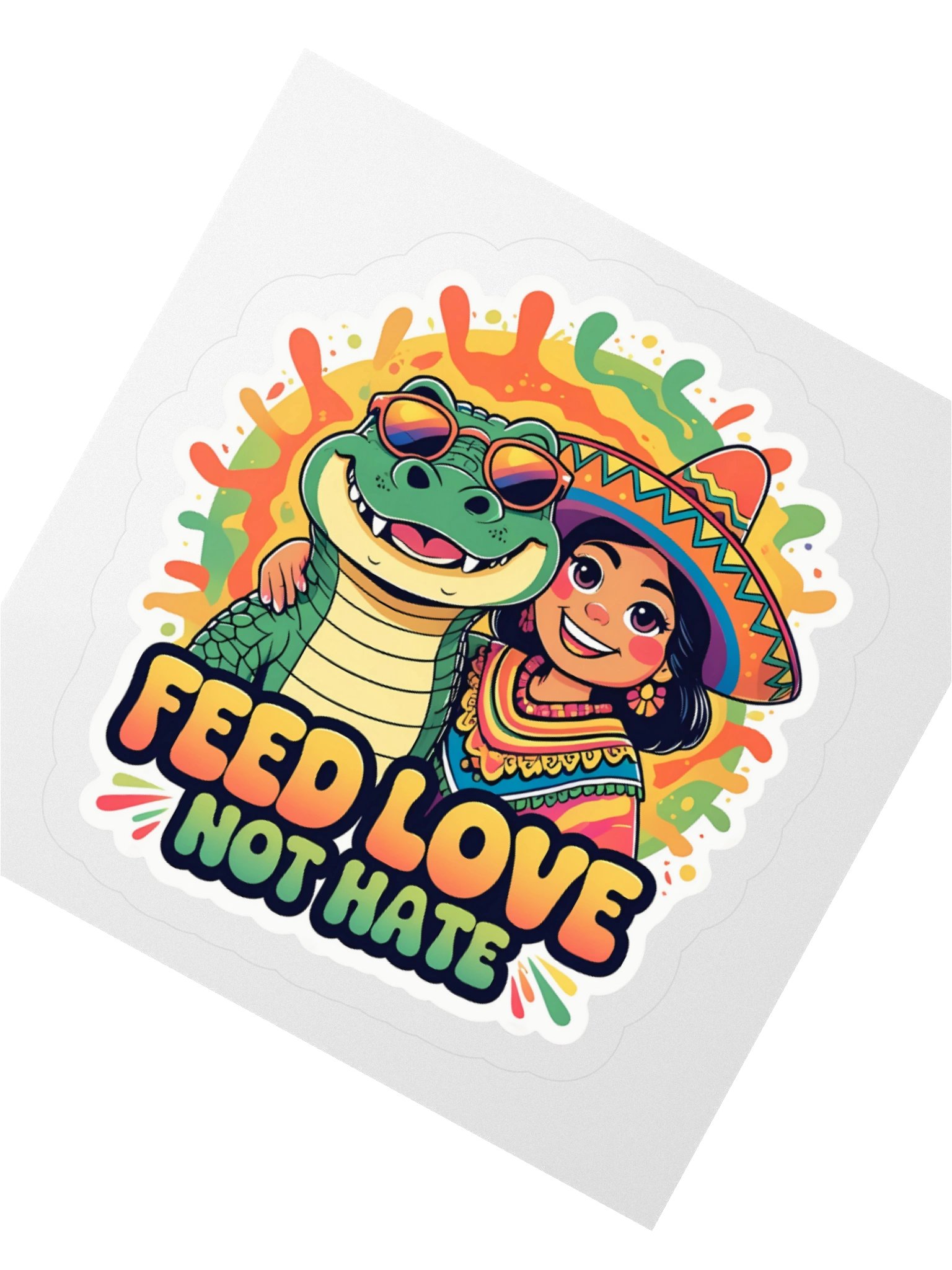 Love Gator Kiss Cut Stickers product image (2)