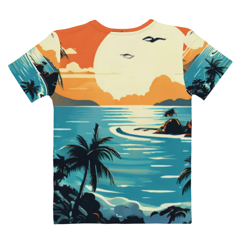 CaribbeanApples - Sunset Bays Caribbean | Women's Crew Neck T-Shirt product image (3)
