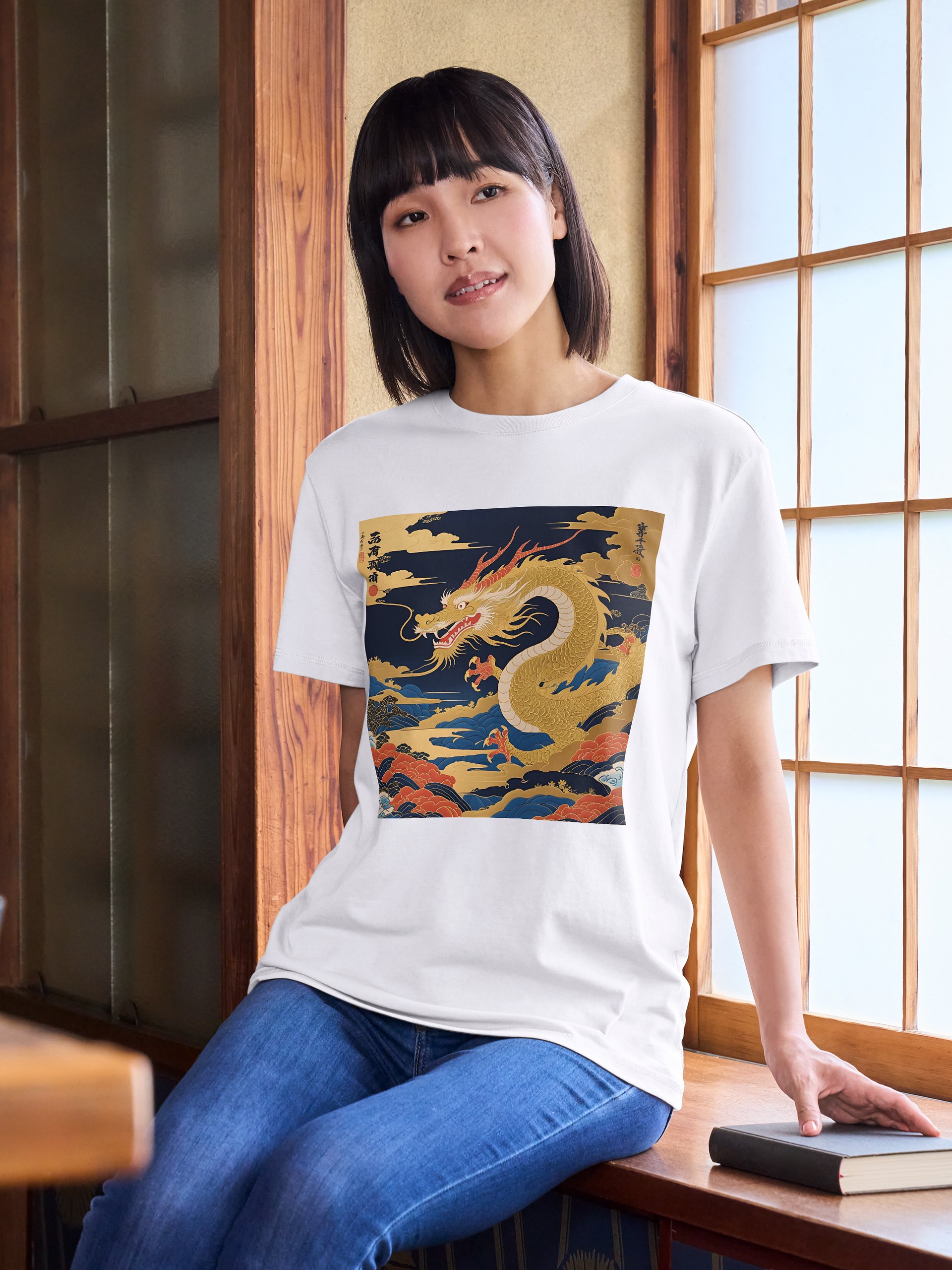 Ryoshin - Kinryū (Golden Dragon), Ancient Ryū Collection, T-Shirt, Front Design product image (3)