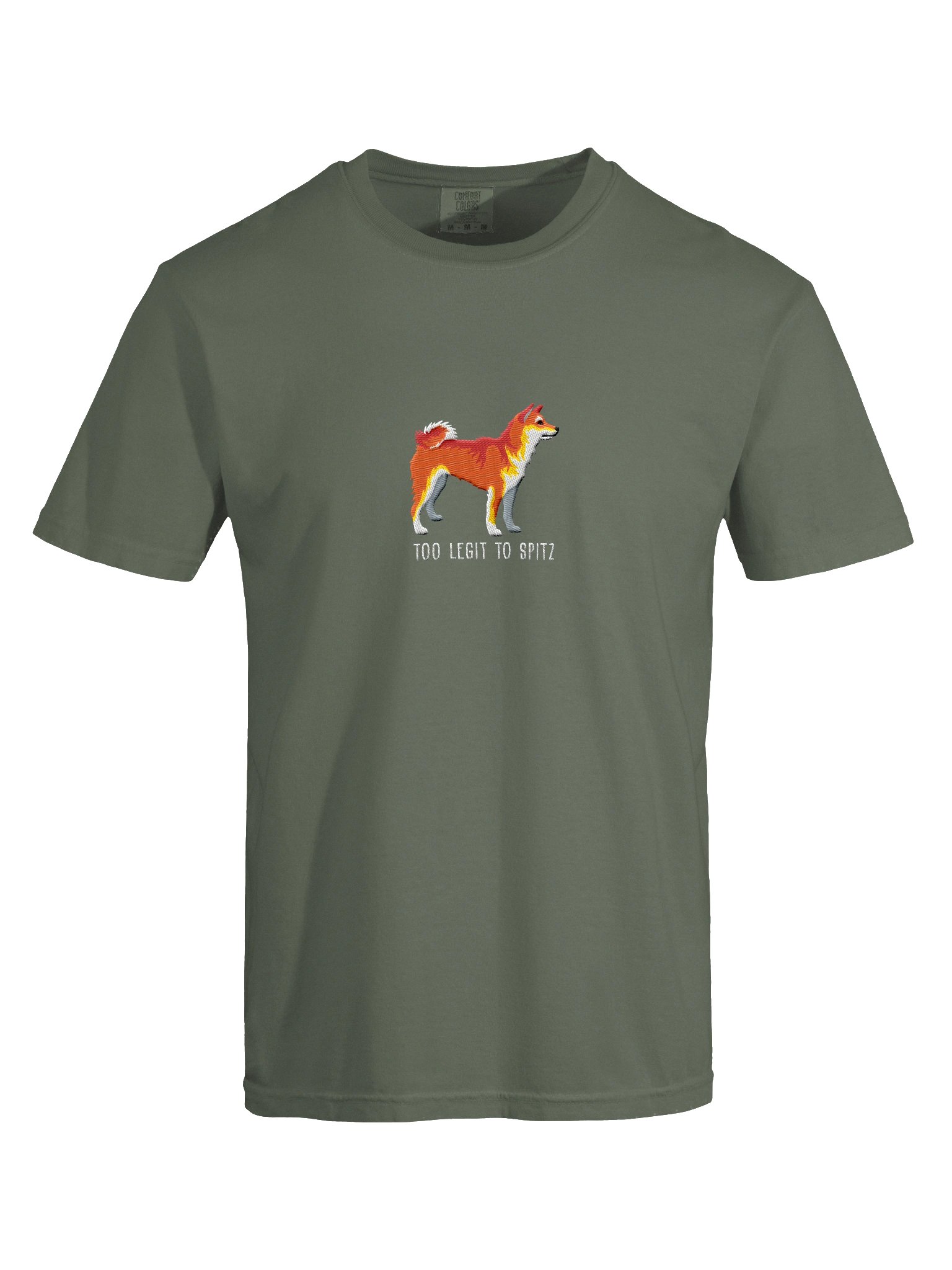 Too Legit to Spitz T-Shirt(Embroidered) of a Shiba Inu(Red) product image (10)