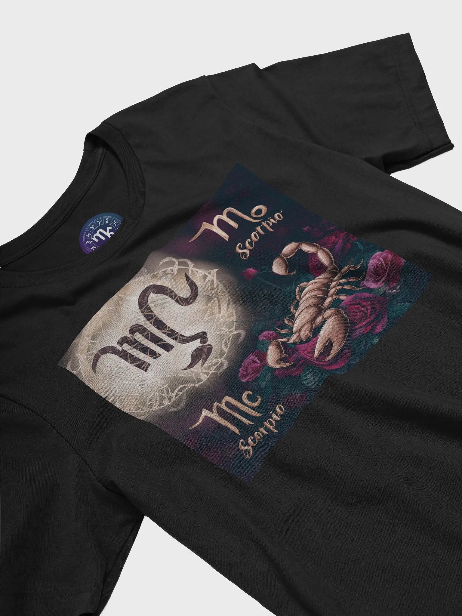 Scorpio Zodiac Unisex Supersoft T-Shirt with Floral Design product image (5)