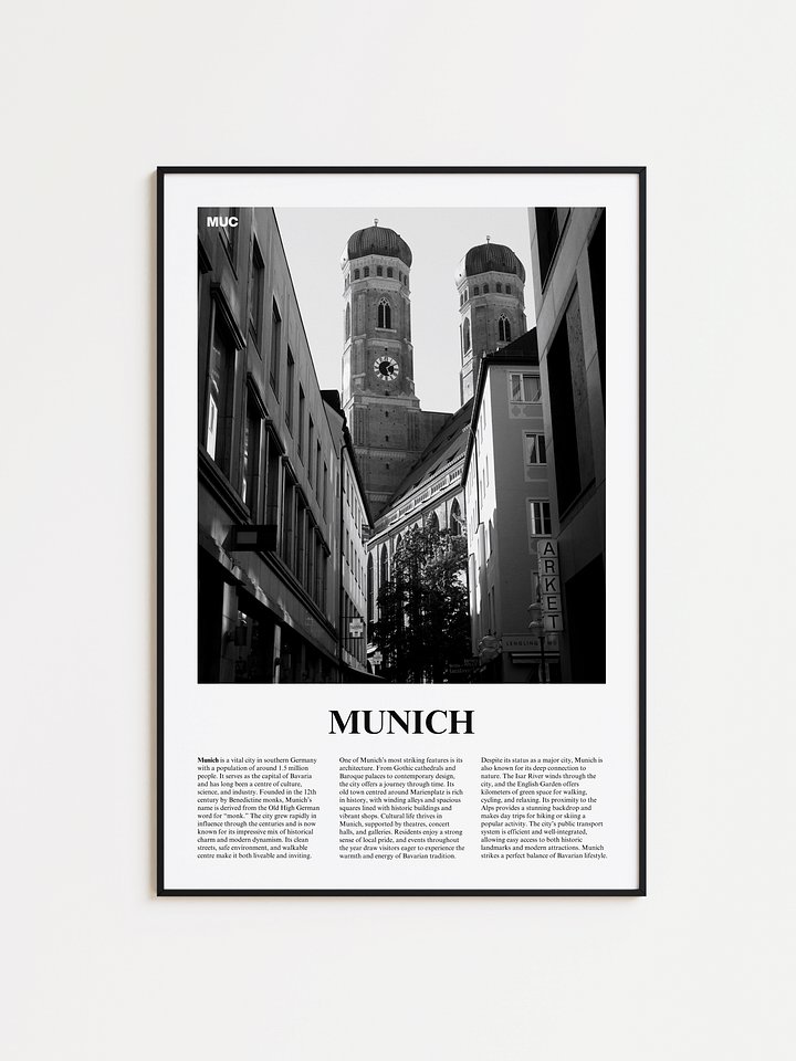 Munich 02 Newspaper Poster | Framed product image (1)