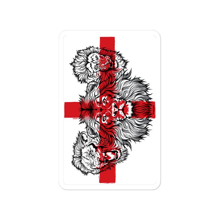 England 3 Lions St George's Cross Vinyl Decal | Kiss-Cut Sticker | Original Illustration product image (2)