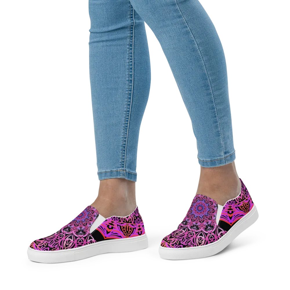 Symmetrical Serenity Mandala Canvas Shoes product image (3)