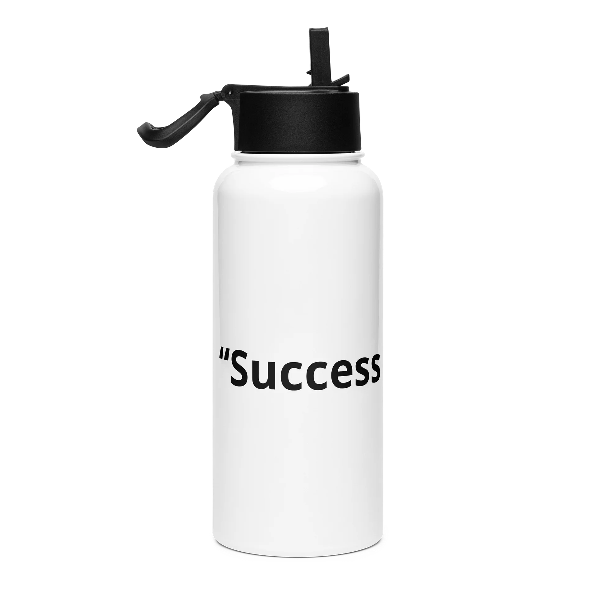 Sleek Black Straw Lid Water Bottle product image (4)