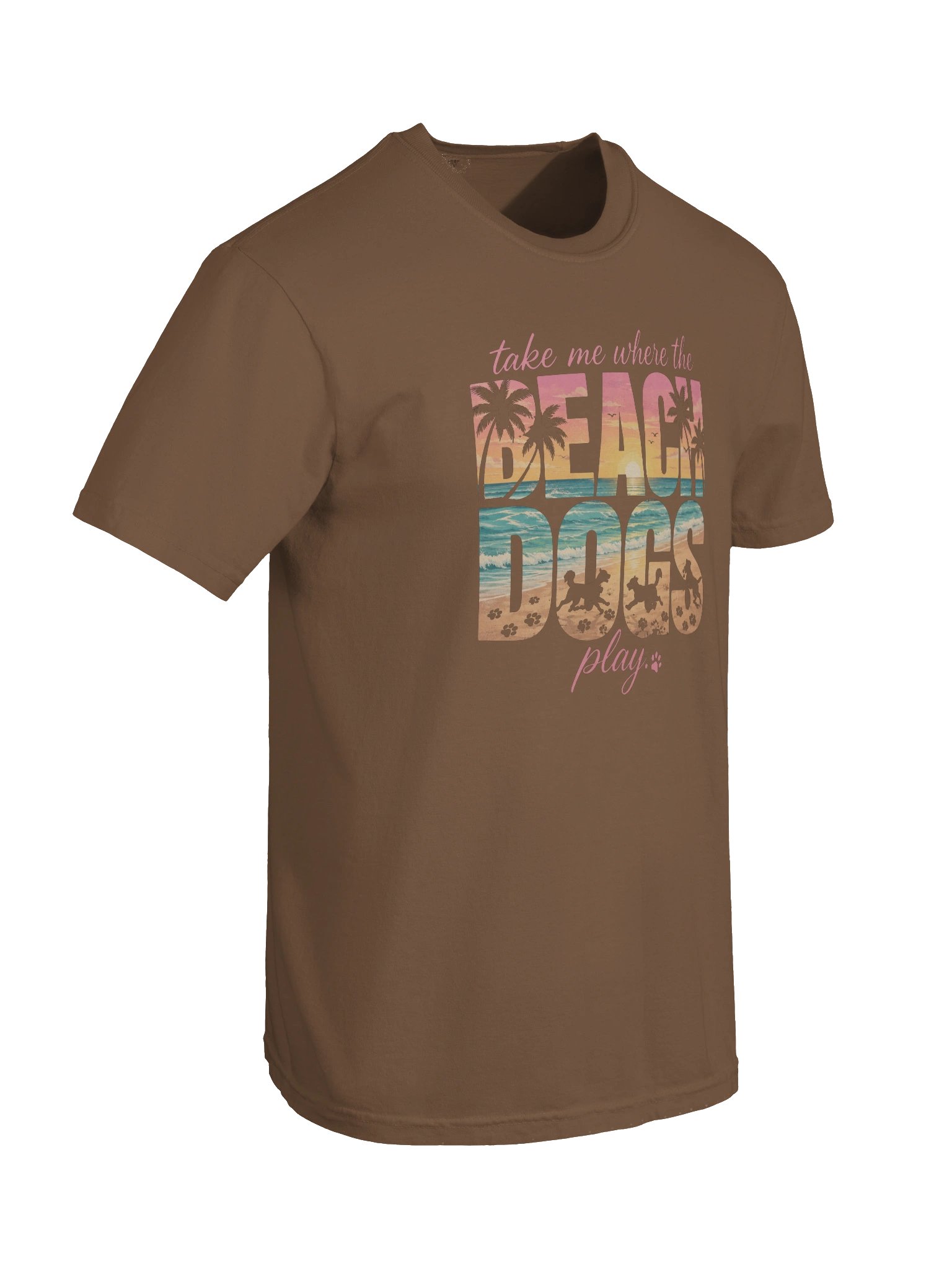 Take Me Where The Beach Dogs Play™ Coastal Dog Lover T-Shirt product image (7)
