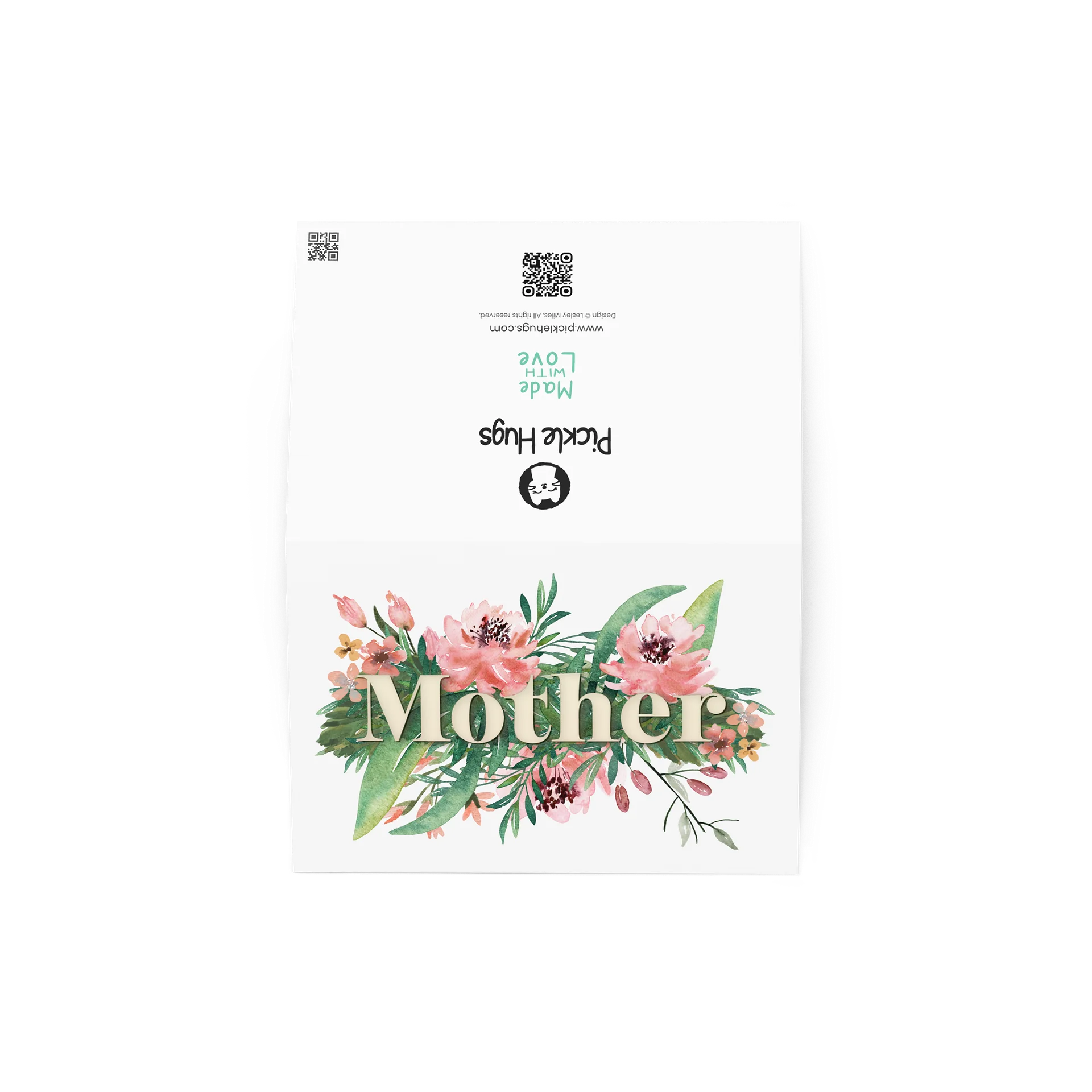 Mother Pink Peach Floral Word Card product image (3)