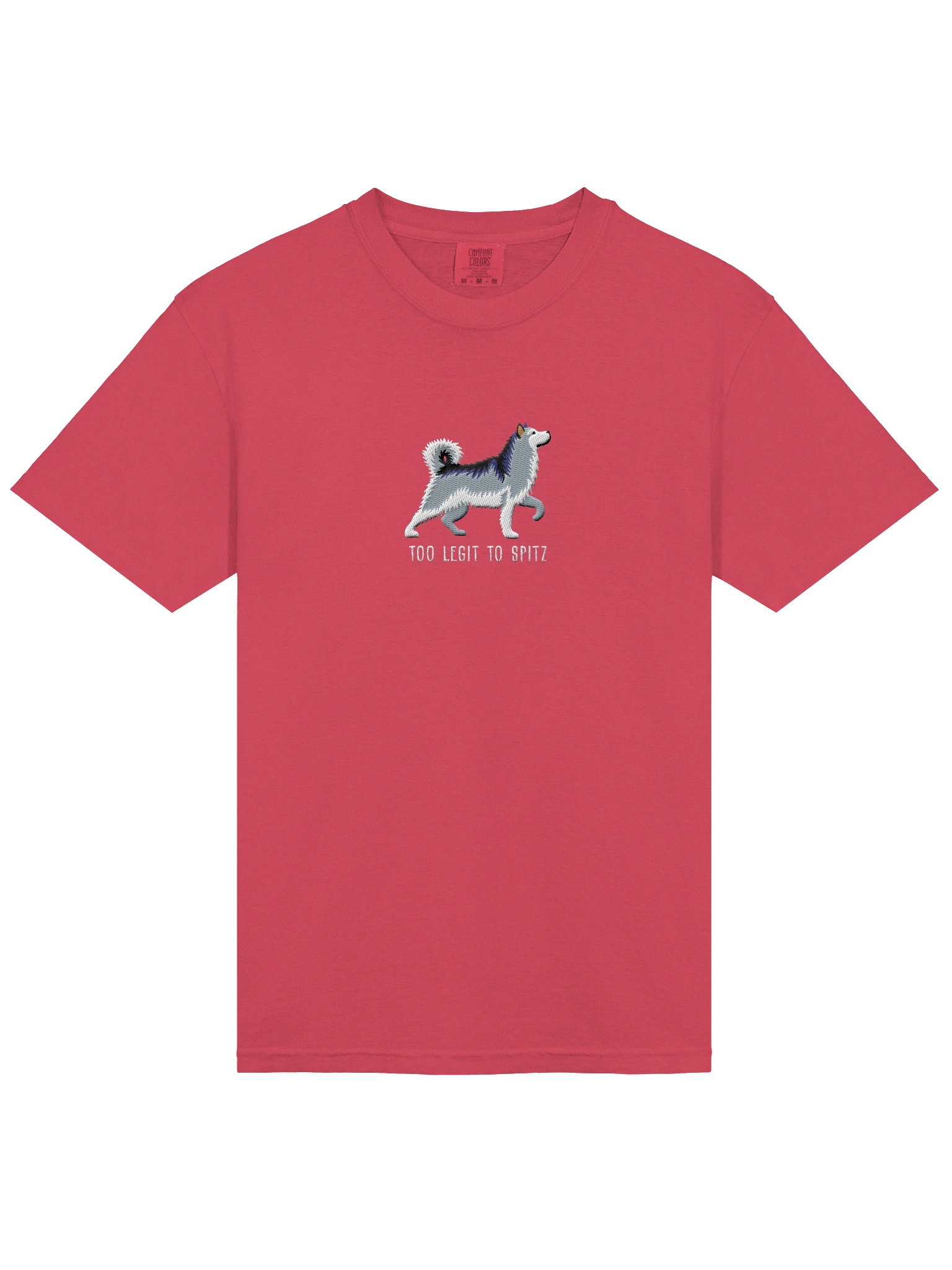 Too Legit to Spitz T-Shirt(Embroidered) of an Alaskan Malamute(Gray) product image (6)