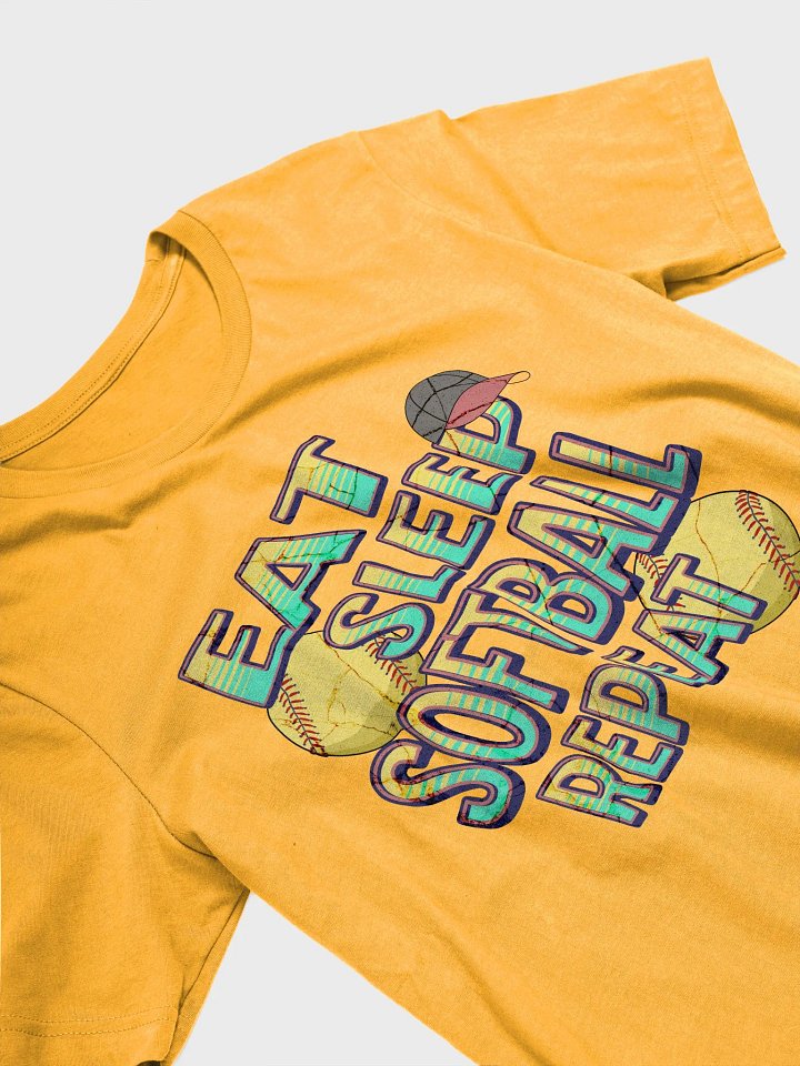 Eat Sleep Softball Repeat Iconic Comfort T-Shirt product image (2)