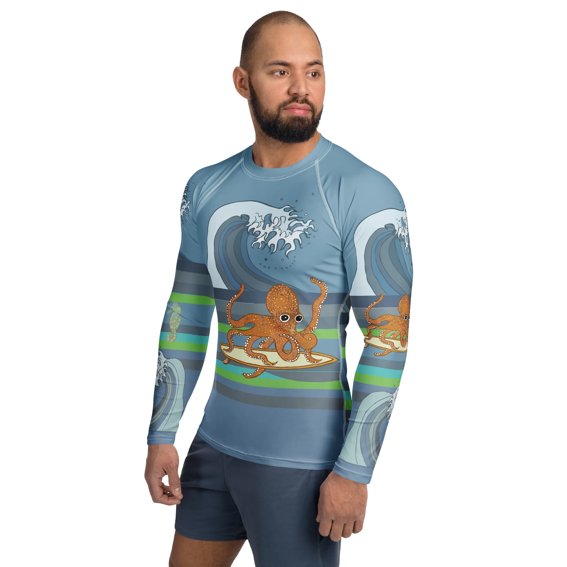Octopus Wave Men's Rash Guard product image (3)