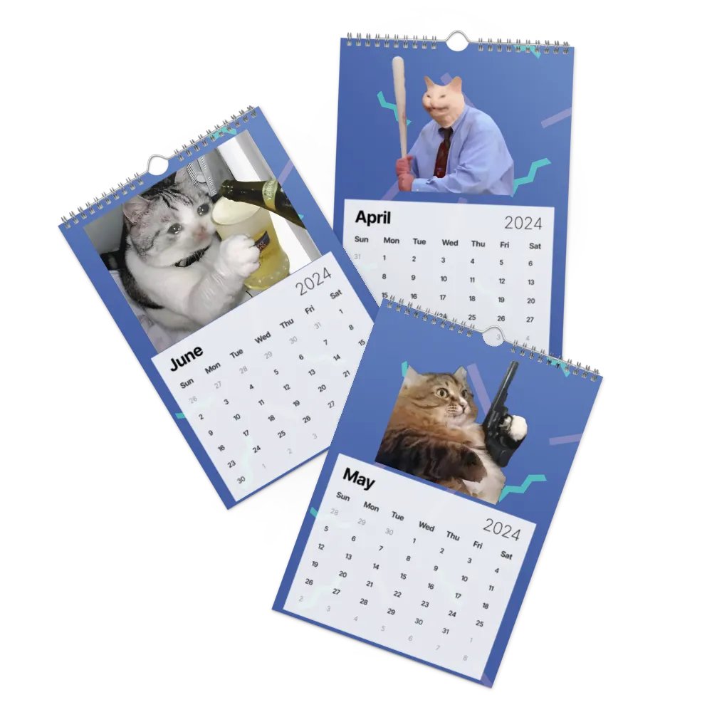 Wall Calendar (2024): Meme Cats product image (3)