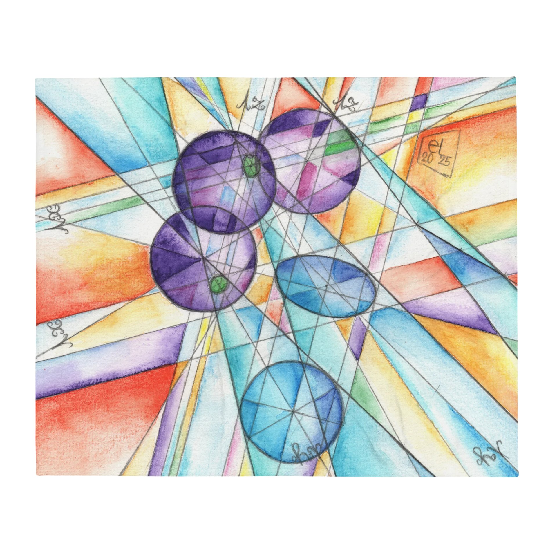 Circles to Circles #3 - Stereographic Projection Mathematical Art Blanket product image (2)