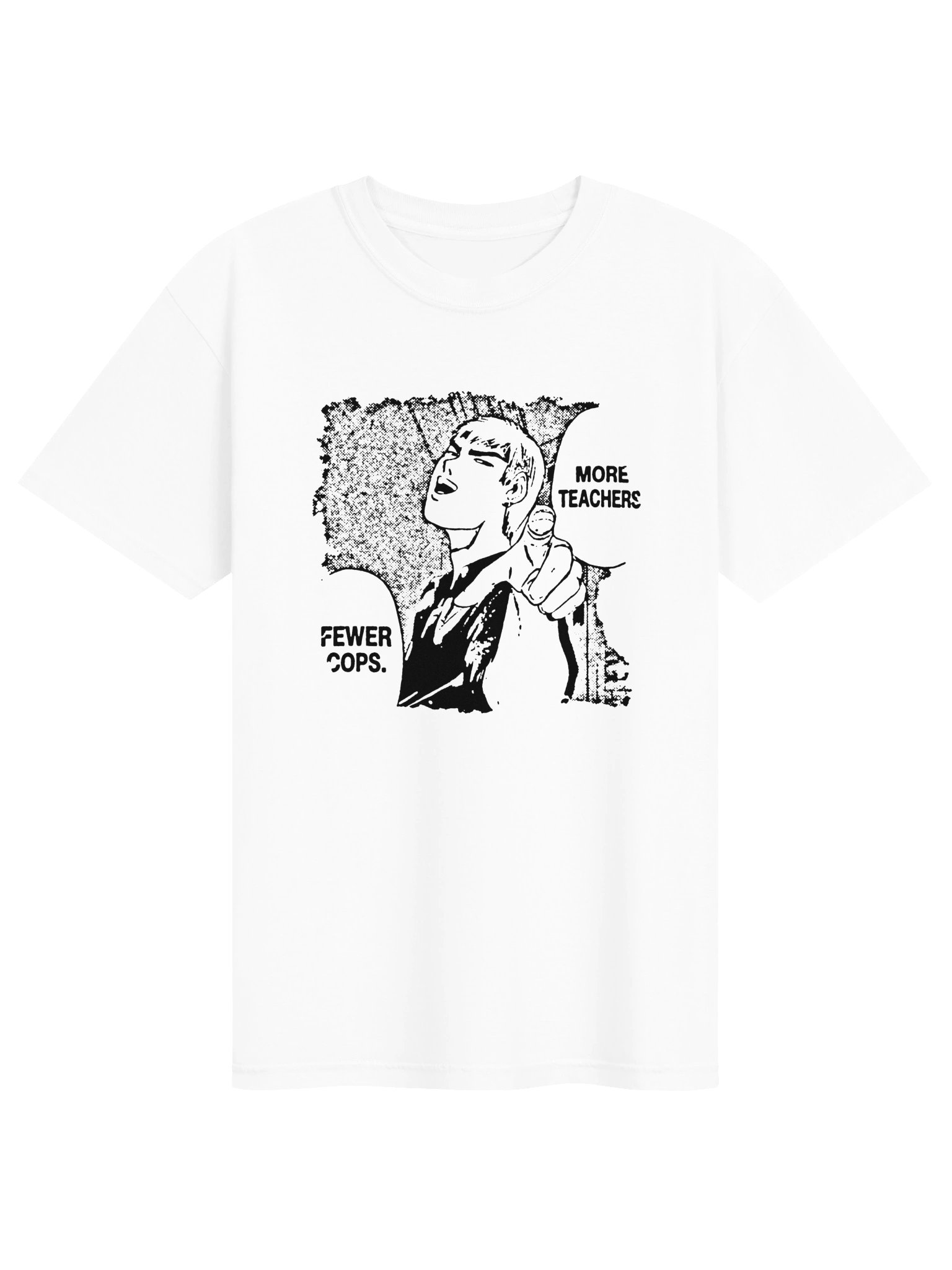 MORE TEACHERS ! T-shirt. white vers. product image (1)