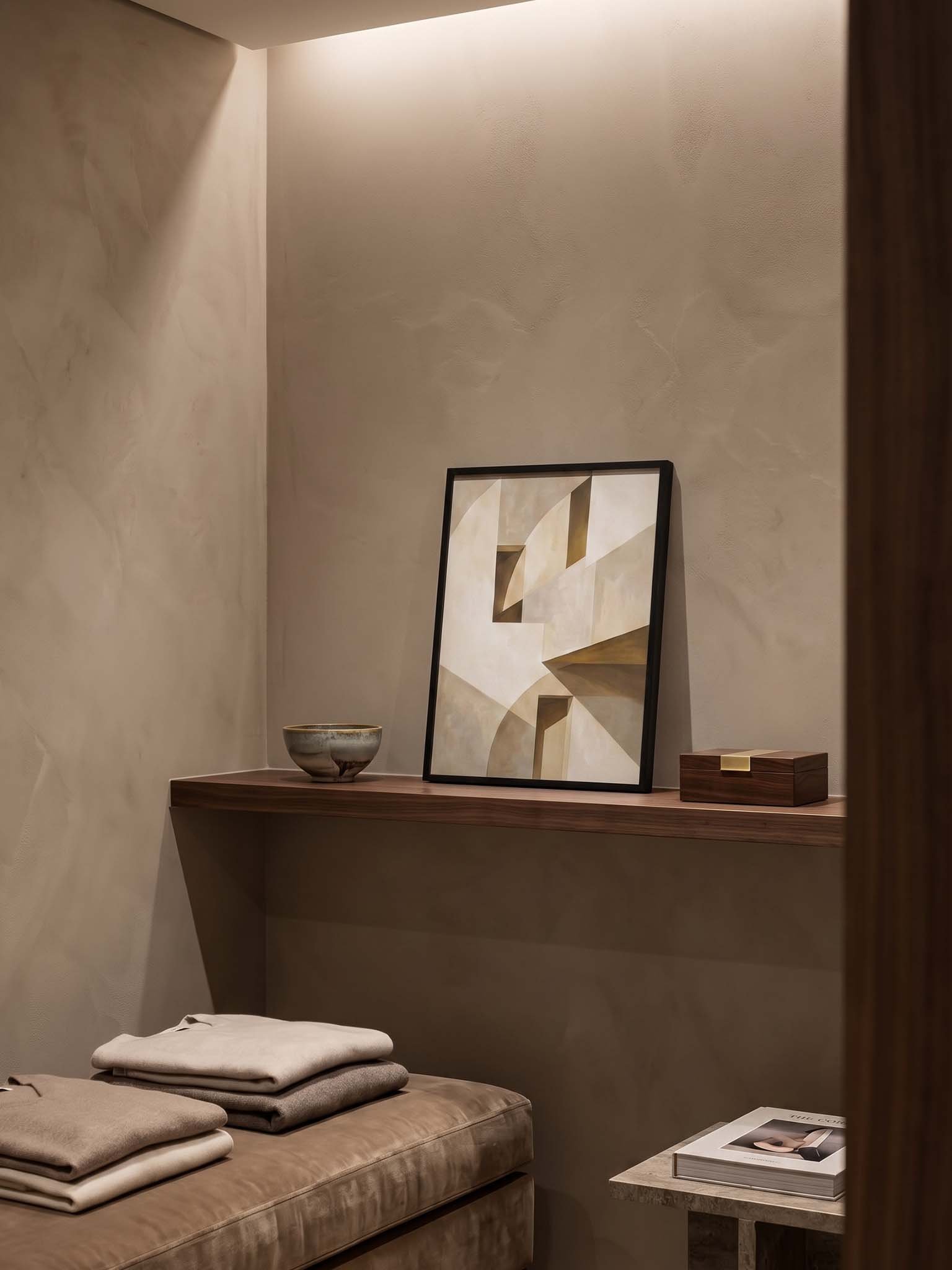 Beige on Wall - Abstract Architectural Forms Wall Art product image (5)