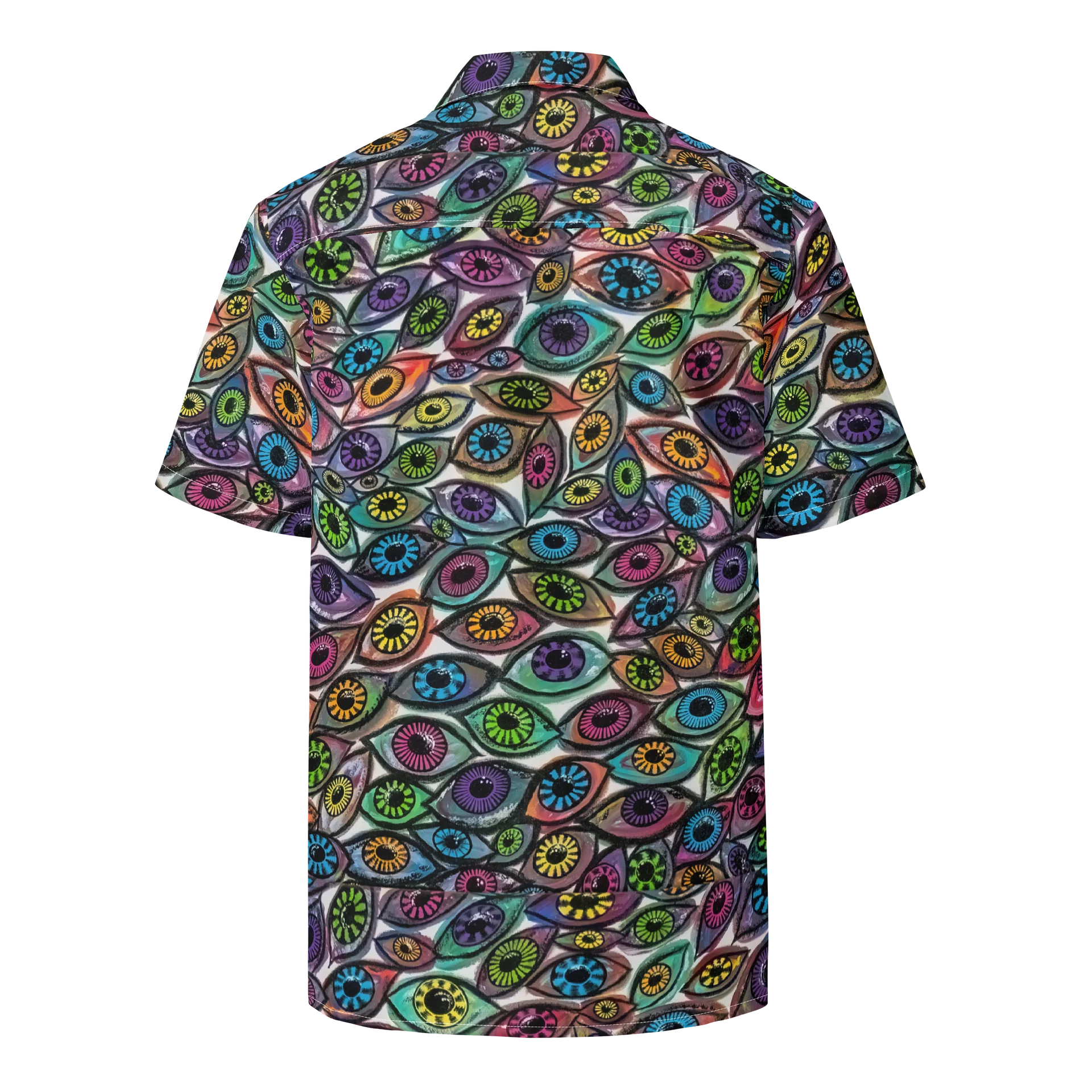 Colorful Psychedelic Eyes Hawaiian Shirt | Eye See You Too product image (2)
