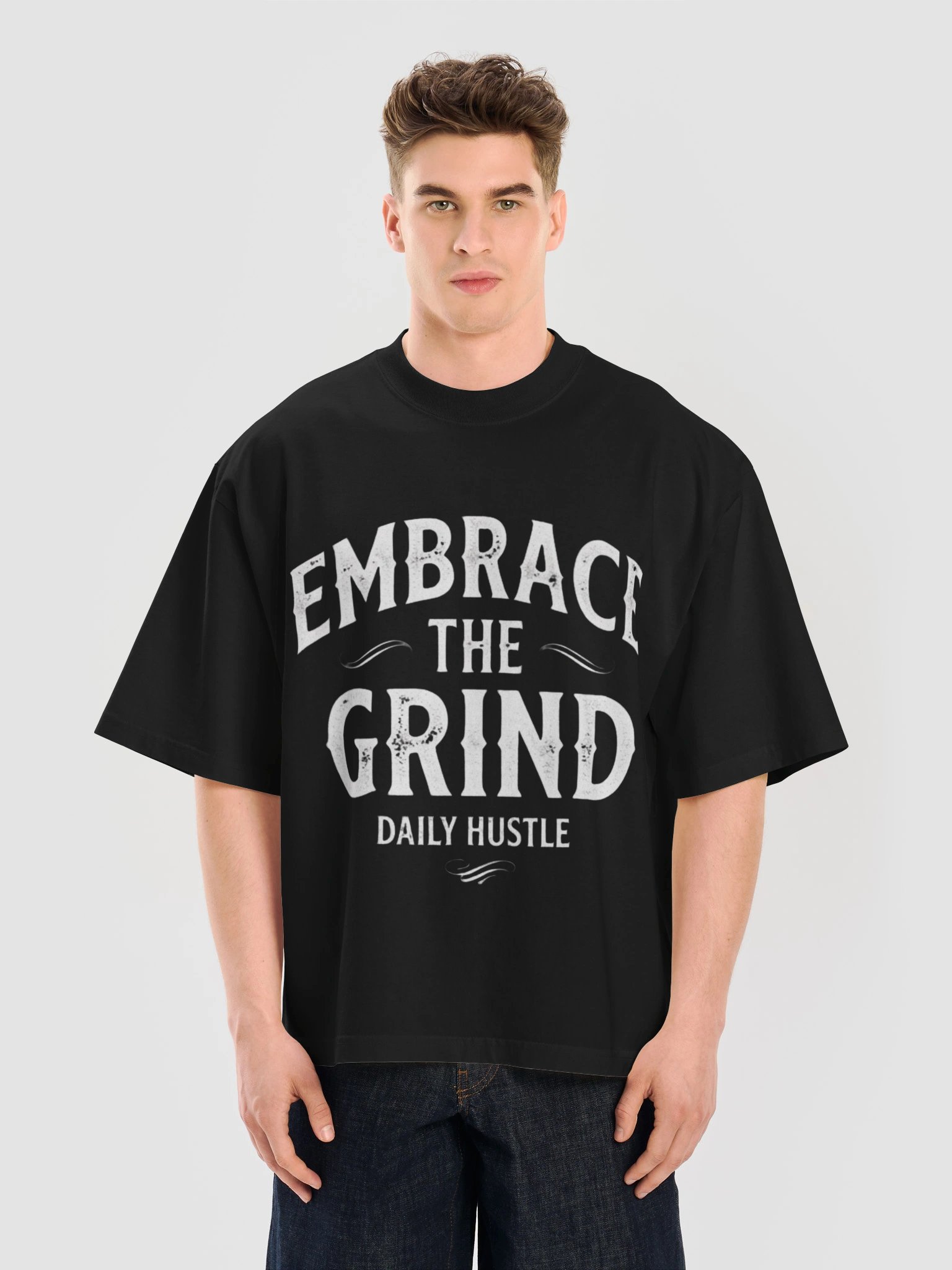 Embrace The Grind. - Heavyweight Oversized Tee product image (5)