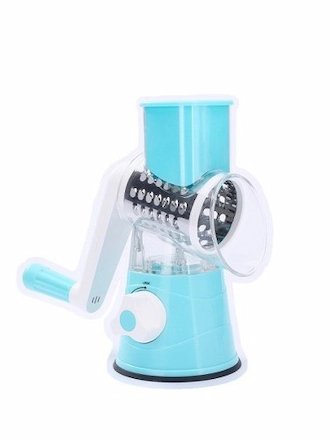 قطاعة ومبشرة الخضار اليدوية الدوارة 3 في 1 | أداة المطبخ للتقطيع والبشر product image (10)