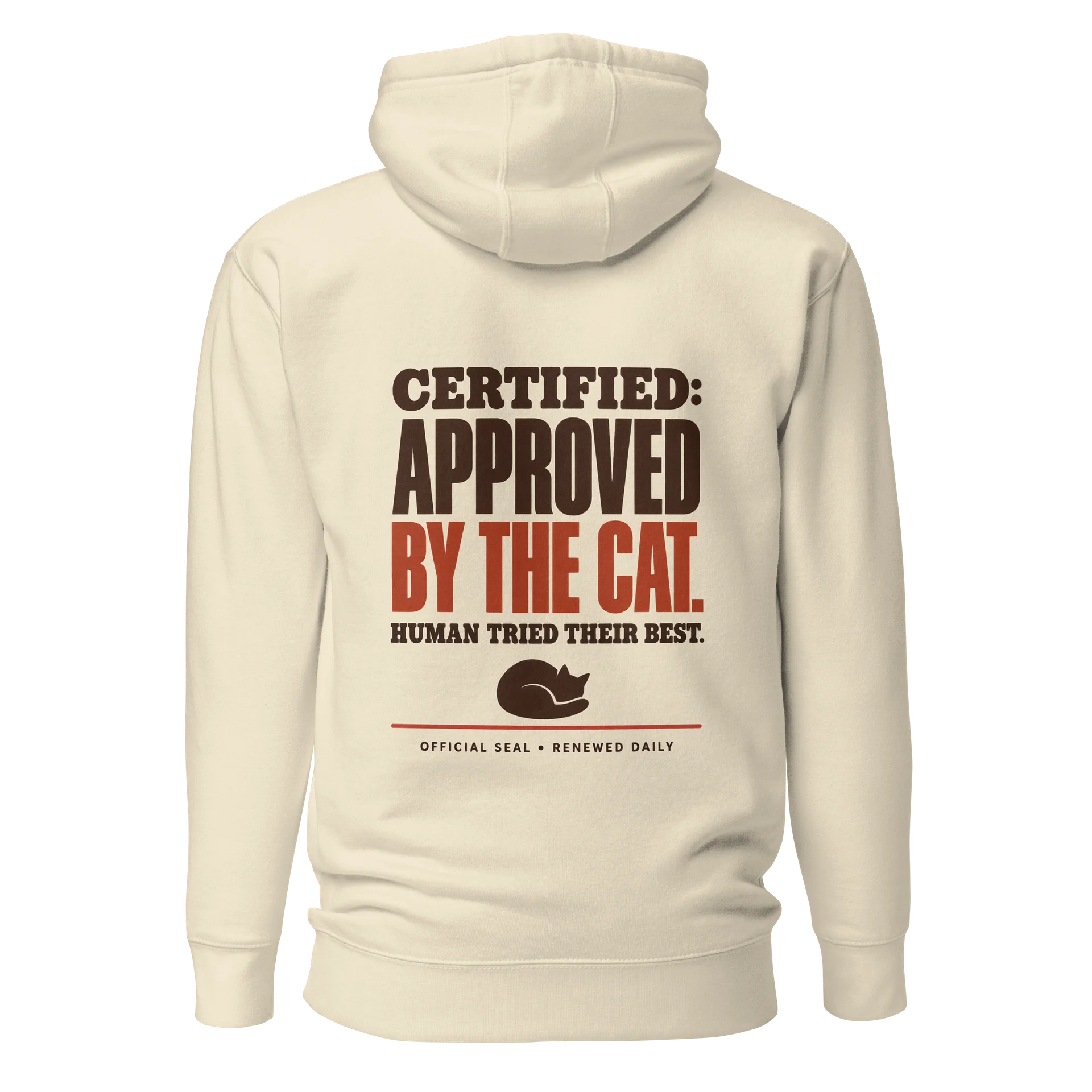 Funny Cat Hoodie for Men: Certified Approved By The Cat, Cat Approved Sweatshirt, Cat Lover Gift product image (2)