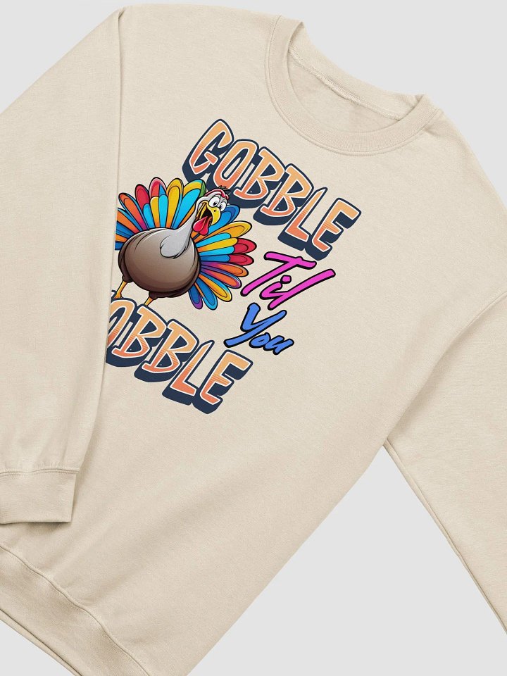 Gobble Til You Wobble Colorful Turkey Classic Sweatshirt product image (20)