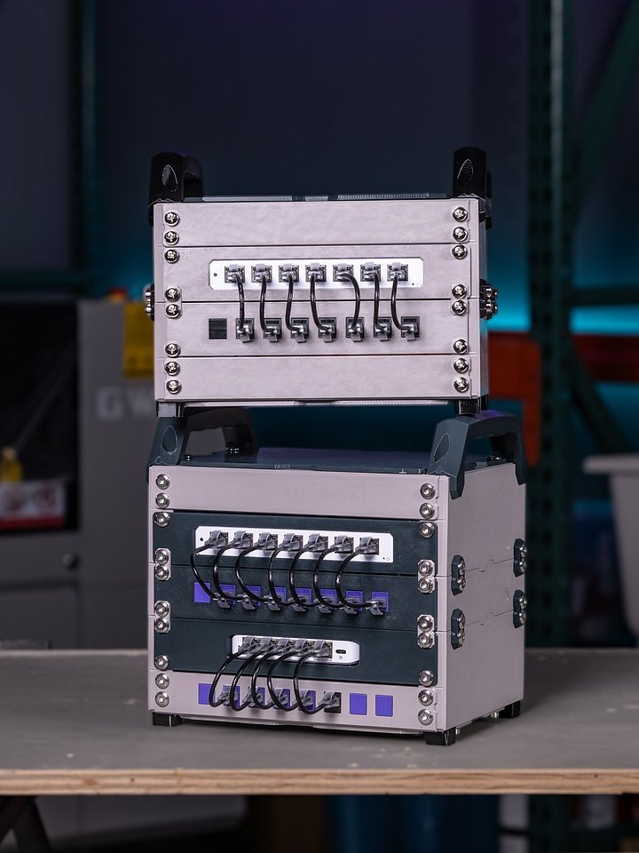 Mod10 Modular 3D Printable Mini Rack! Network in style! product image (2)