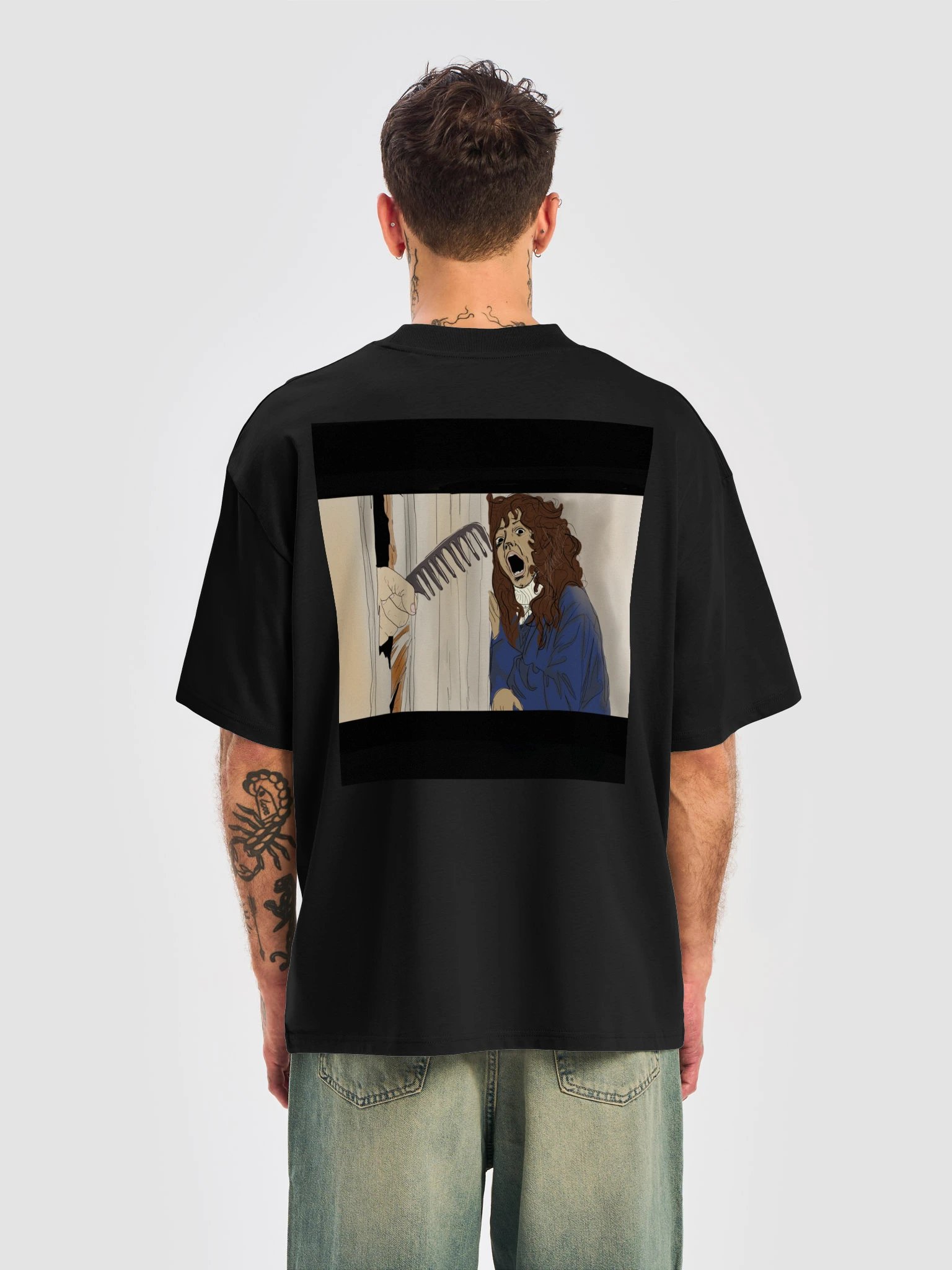 Not the... COMB?!!! — Oversized Horror Tee product image (6)