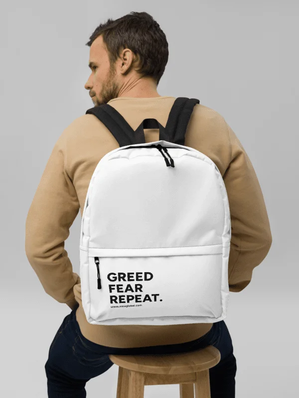 Greed Fear Repeat All-Over Backpack product image (6)