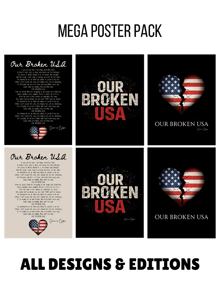 Our Broken USA Mega Poster Pack – All Designs & Editions (Digital Download) product image (1)