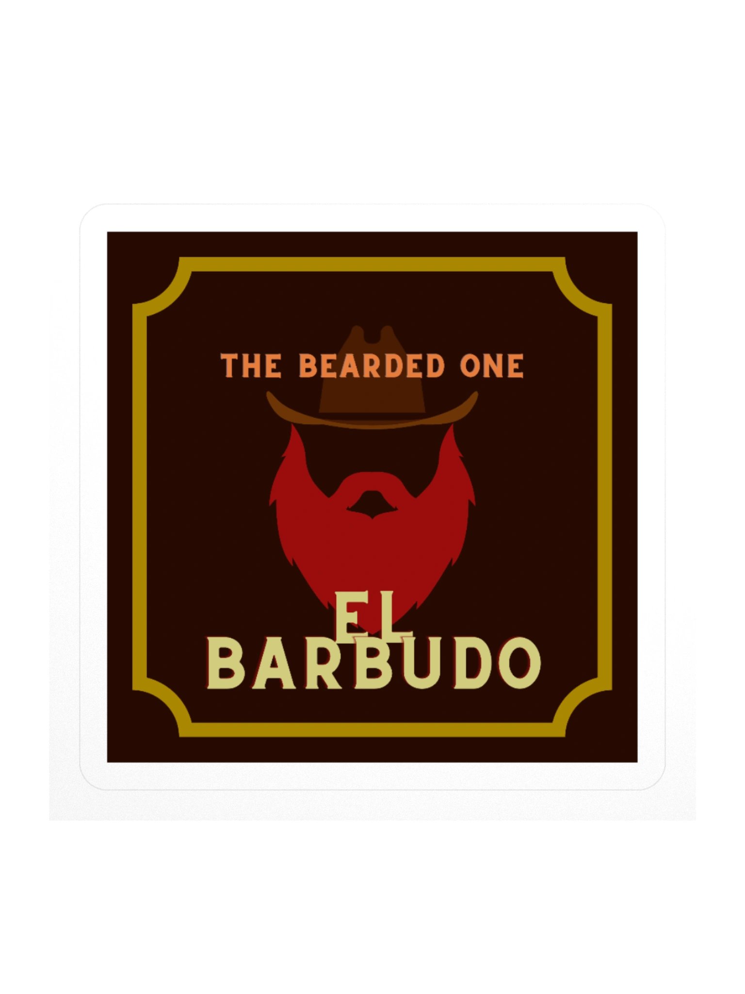 El Barbudo Square Sticker product image (1)