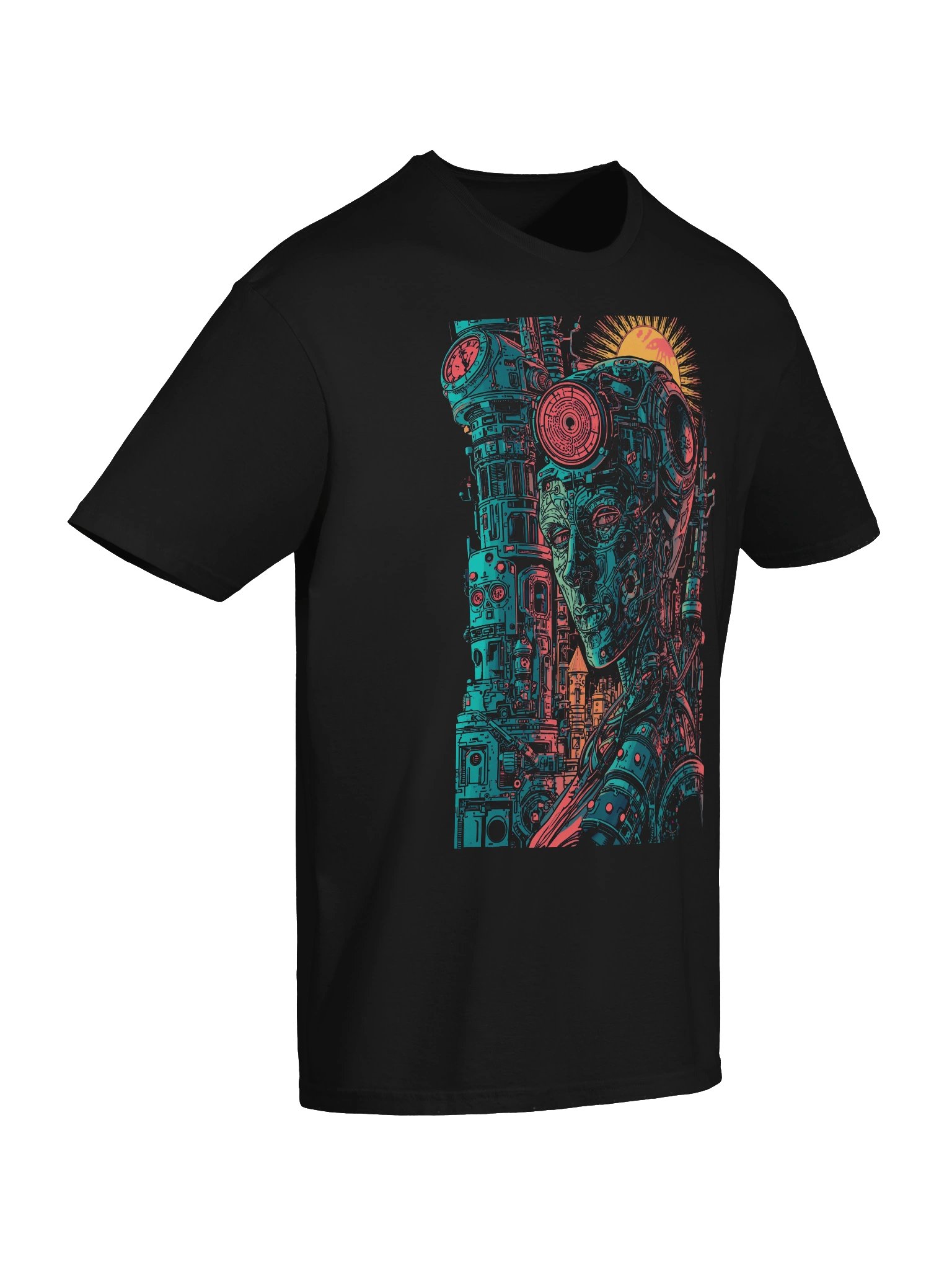 Neon Cyborg Sun T-Shirt product image (2)