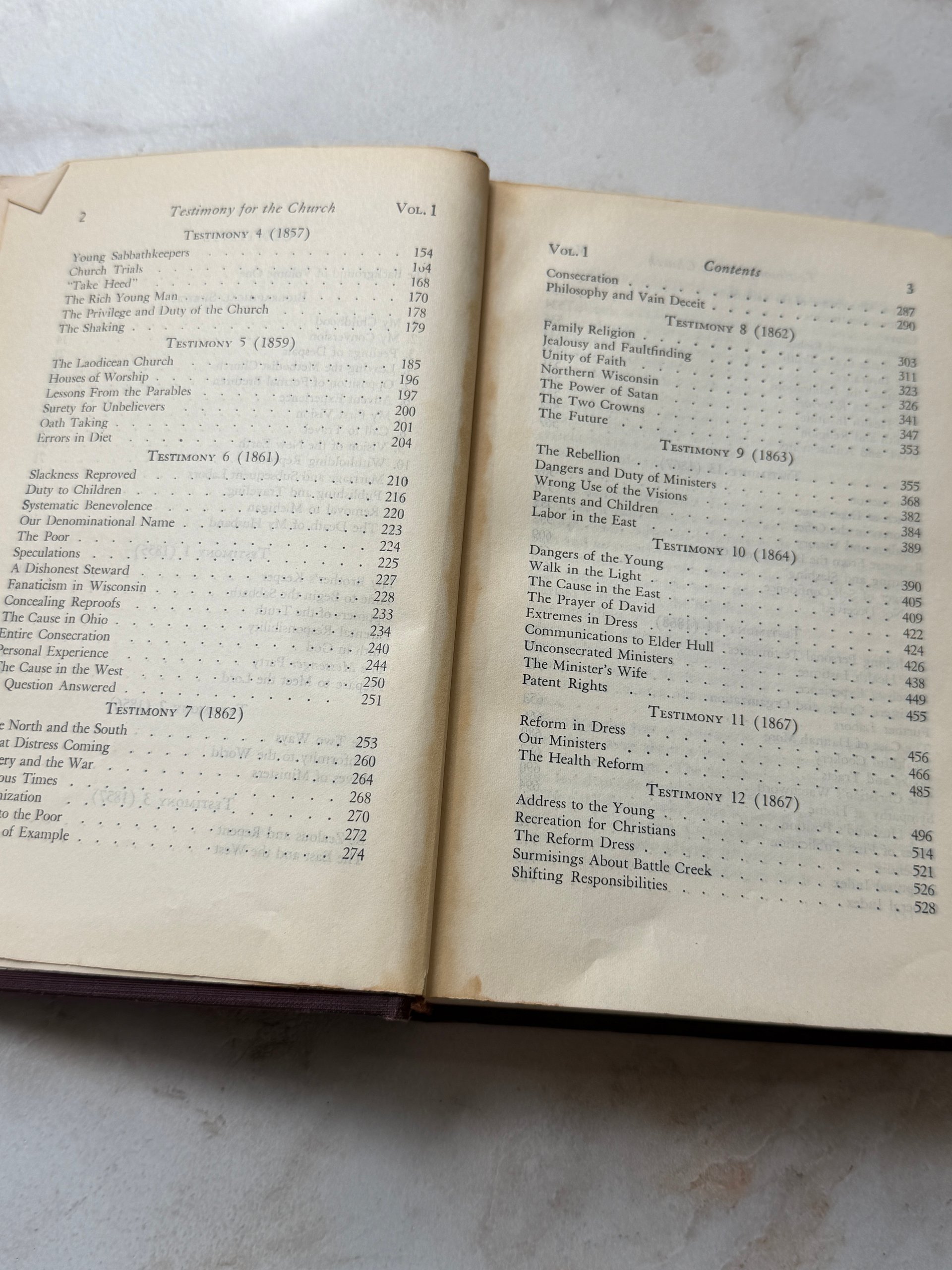 1948 | Testimonies for the Church Volume One | Ellen G. White | Pacific Press Hardcover product image (8)