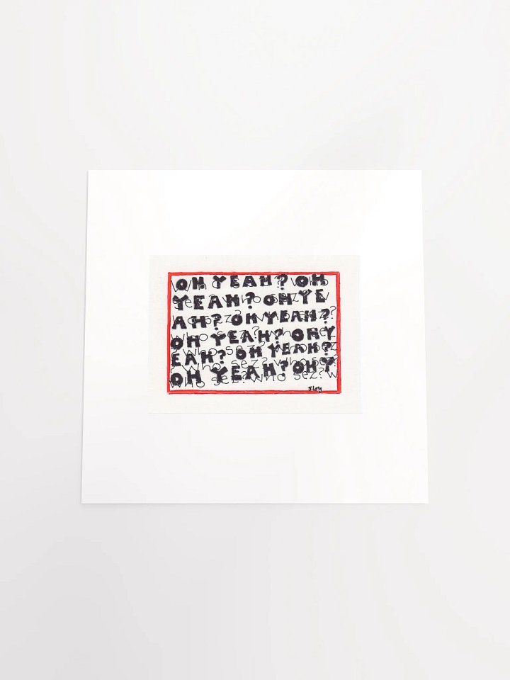 oh yeah? who sez? panel card print product image (2)
